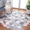 Safavieh 3 x 3 ft. Cape Cod Round Area Rug, Blue & Pink CAP234M-3R - alternate 4